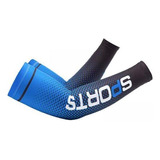 2 Cooling Arm Sleeves Protección Solar Hombres Mujeres Azul