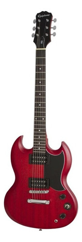 Guitarra Eléctrica EpiPhone Sg Special Ve De Álamo Cherry Con Diapasón De Palo De Rosa