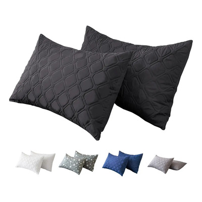 MRustc® 2pz Fundas De Almohadas Impermeable Protector Estándar Color Negro Liso | MercadoLibre