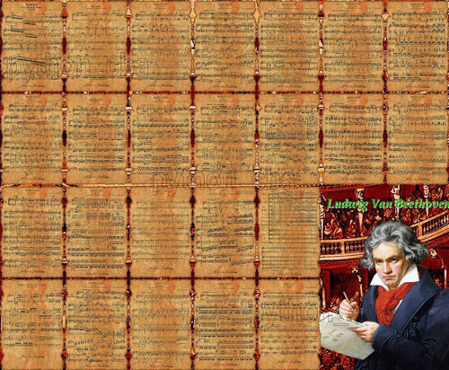 Pósters De Las Mas Famosas Partituras De Ludwig Van Beethoven