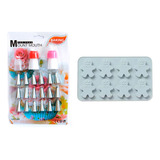 Kit Pasteleria Molde Muñequito Silicona + Setx24u Boquillas 