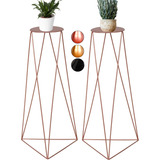 2 Suporte Tripé Vasos Plantas Chão Table Triangular 80cm