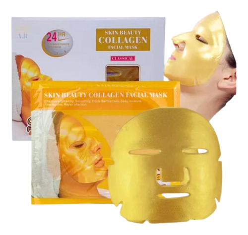 Pack 12 Mascarilla Máscara Faciales Colágeno Ac Hialurónico