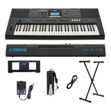 Teclado Arranjador Yamaha Psr-e473 Suporte Pedal + Cabo P10