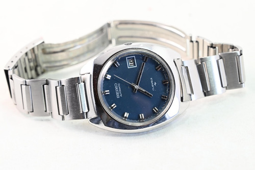 Reloj Seiko Automatico Azul Acero Vintage