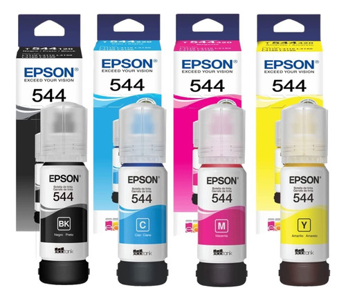 Pack 4   Tintas Epson Original T544 L3110 L3150 L5190