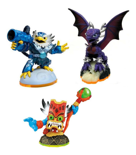 Kit Bonecos Skylanders Battlegrounds Original Com 3 Figuras