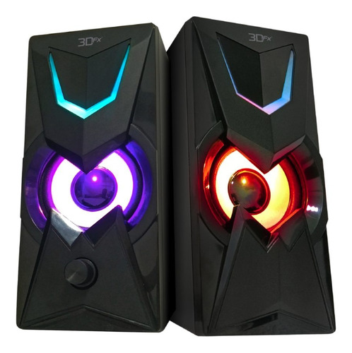 Parlante Gamer Para Pc  Con Luces Led 3dfx Gwydyon / 9148