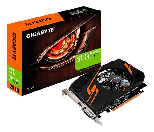 Placa De Video Nvidia Gigabyte  Geforce 10 Series Gt 1030 Gv-n1030oc-2gi Oc Edition 2gb
