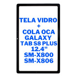 Tela Vidro Frontal S/ Touch Display Tab S8 Plus Sm-x800 X806