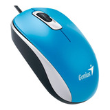 Mouse Genius Dx-110 Usb Óptico 3 Botones Ambidiestro Azul