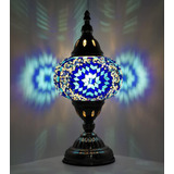 Lámpara De Mesa Turca De Marrakech Con Mosaico De Vitrales,
