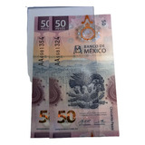 Combo 2 Nuevo Billete 50 Pesos Serie Especial Doble A A