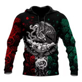 Sudadera Con Capucha Con La Bandera De La Calavera De México