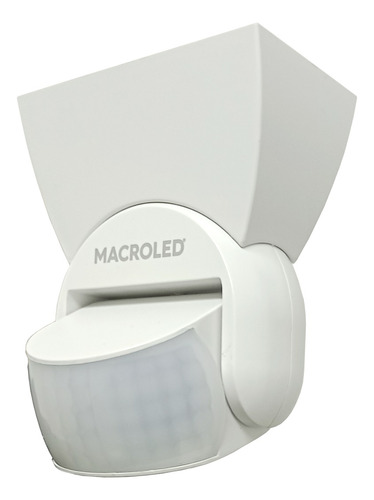 Sensor De Movimiento 12mt Alcance Pared Blanco Macroled Ip65
