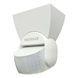 Sensor De Movimiento 12mt Alcance Pared Blanco Macroled Ip65