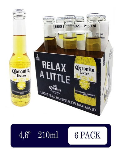 Cerveza Coronita Extra En Botella Six Pac - mL a $4