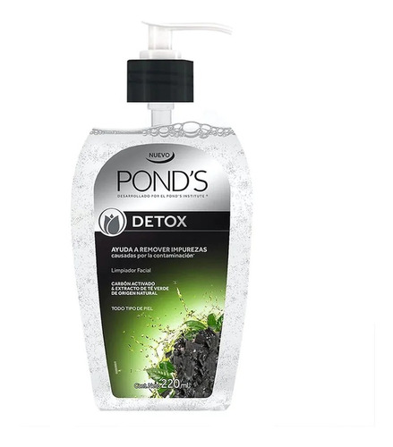 Limpiador Facial Pond's Detox Carbón Activado 220 Ml