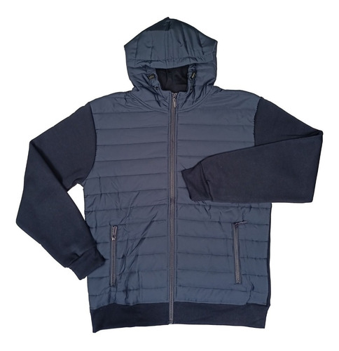 Chaqueta Hombre Manga Franela  N-2236 Azul