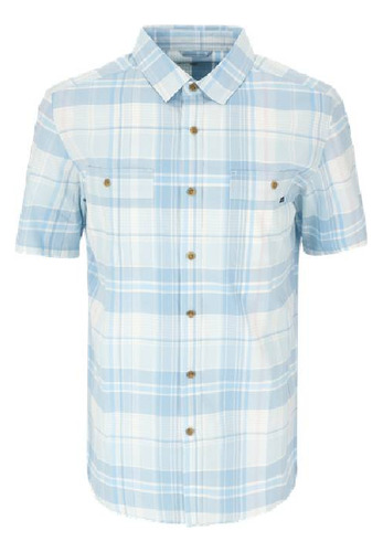 Camisa Con Manga Corta Tahoe Melange De Hombre Turquesa