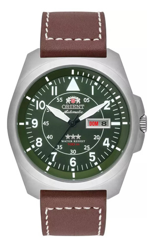 Relógio Orient Masculino Automatico Couro F49sc019 E2nx