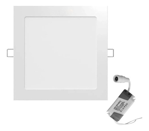 Panel Plafon Led 18w Fria Calida Embutir Cuadrado Interior C