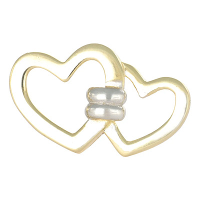 Arete Con Figura De Corazones Entrelazados 10k 1.70 Gr Dorado