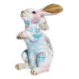 Estatua De Conejo Con Impresión Bonita Y Creativa De Resina