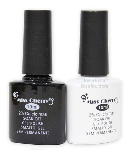 Blanco Y Negro Esmalte Gel Uñas, Acrilico Miss Cherry