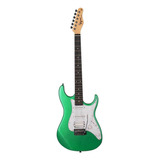 Guitarra Eléctrica Tagima Tw Series Tg-520 De Tilo Metallic Surf Green Metalizado Con Diapasón De Madera Técnica