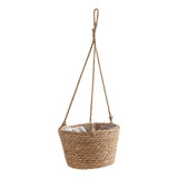 Maceta Colgante De Macramé Para Jardín, Con Tapa De Yute