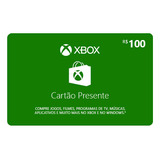 Microsoft Gift Card R$ 100 Reais Cartão Xbox Live Brasil