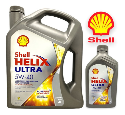 Aceite Sintetico 5w40 Shell Helix Ultra 5 Litros Nafta Diese