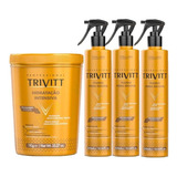 Kit Hidratação Intensiva 1kg Trivitt + 3 Un Fluídos P Escova