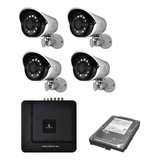 Kit Seguridad Video Vigilancia 4 Camaras Hd Disco Duro 1tb