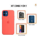 Kit iPhone 12 Mini Película Privacidade Câmera Carbono Capa