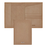 Hlp416x Hugo Boss Porta Pasaporte Classic Grained Camel