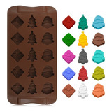 Molde Silicon De 15 Cavidades Navideñas - Chocolates Gomitas