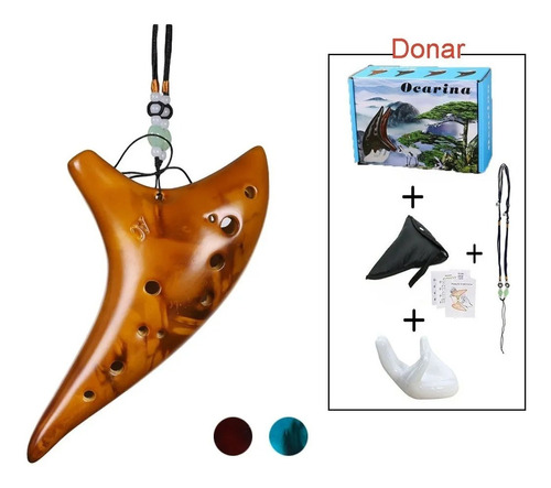 Ocarina 12 Hoyos Cerâmica Clássica Mayor Alta Calidad Regalo