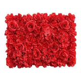 2xsilk Hydrangea Artificial Rose Flower Fondo De Pared Rojo