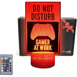 Tripro Gamer Do Not Disturb 3d Illusion Led Lámpara De...