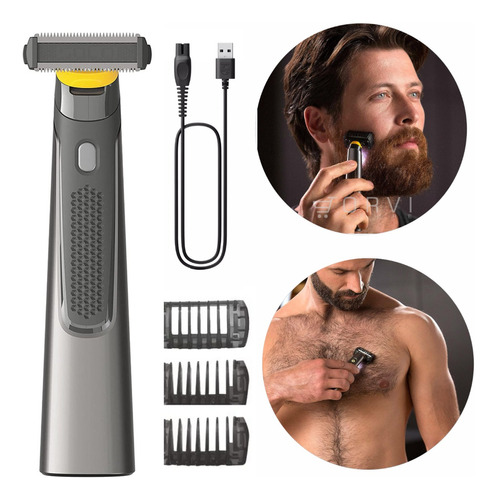 Maquina Afeitadora Micro Trimmer Recargable Barba Cuerpo