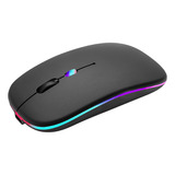 Mouse Sem Fio Bluetooth Recarregável Com Luz Led Silencioso