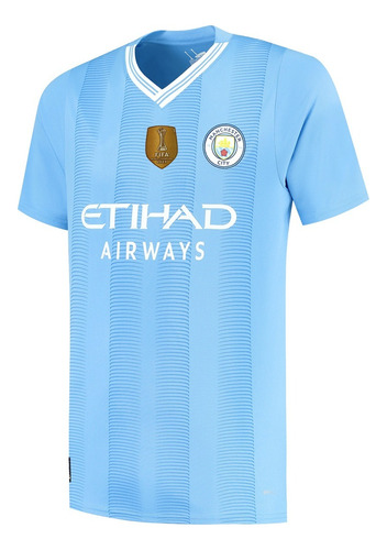 Camisa De Time Manchester City Patch Mundial 23 - Masculino 