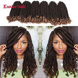 Eunice 6 Paquetes De 12 Pulgadas Ombre Brown Trenzas De Pelo