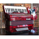 Acordeon Todeskini 80 Baixos Vermelho