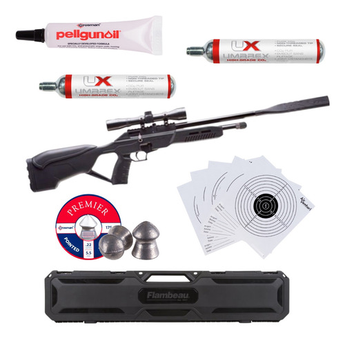 Paq. Estuche Rifle Umarex Fusion 2 Co2 + Tanques Co2 Xchws C