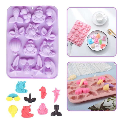 Molde Silicona Unicornios Princesas Reposteria Horno Freezer