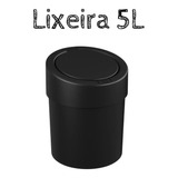 Lixeira Press Polipropileno Com Abertura Click Preta 5l Coza