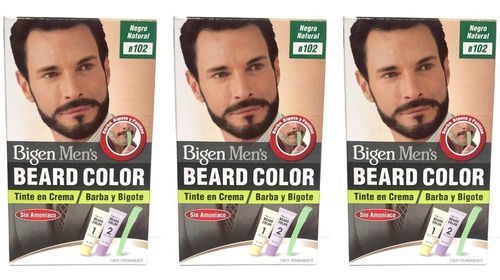 Mayoreo 3piezas Tinte Bigen Men's Barba · Negro Natural B102